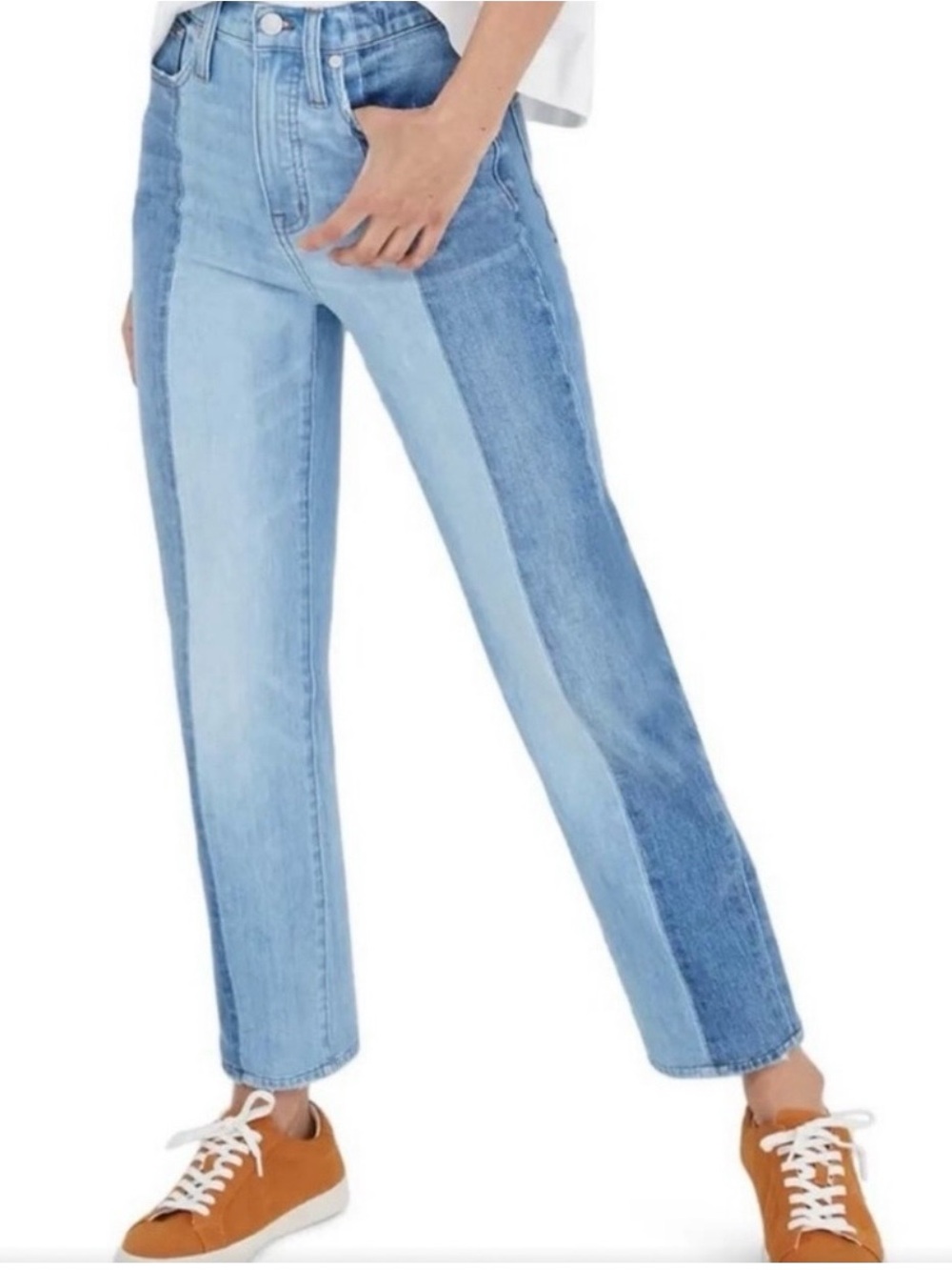 Madewell Two-Tone High-Rise Jeans